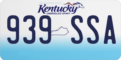 KY license plate 939SSA