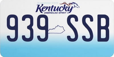 KY license plate 939SSB