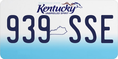 KY license plate 939SSE