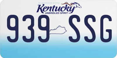 KY license plate 939SSG