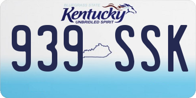 KY license plate 939SSK