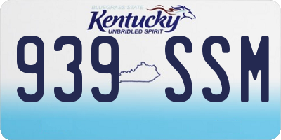 KY license plate 939SSM