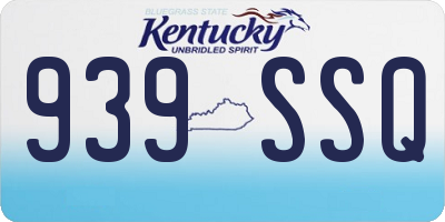 KY license plate 939SSQ