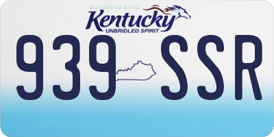 KY license plate 939SSR