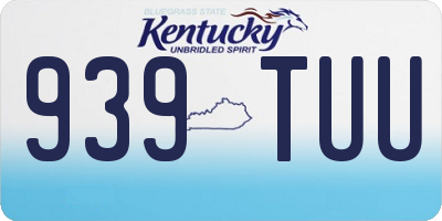 KY license plate 939TUU