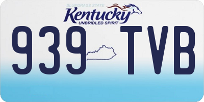 KY license plate 939TVB