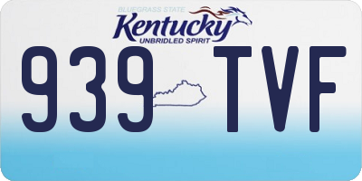 KY license plate 939TVF