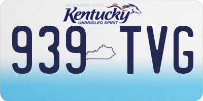 KY license plate 939TVG