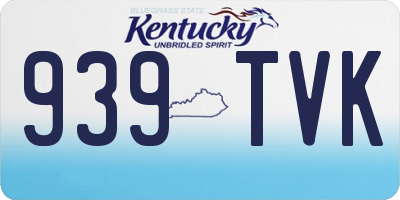KY license plate 939TVK
