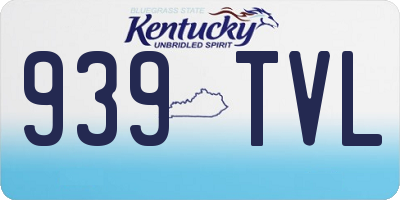 KY license plate 939TVL