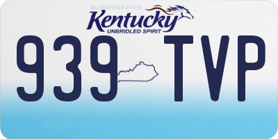 KY license plate 939TVP