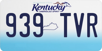 KY license plate 939TVR