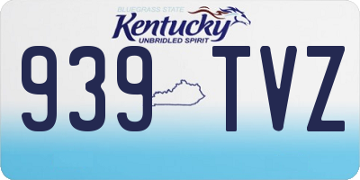 KY license plate 939TVZ