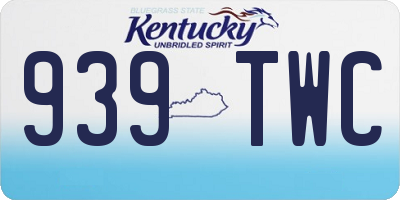 KY license plate 939TWC