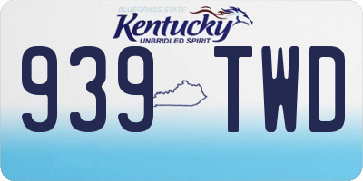 KY license plate 939TWD