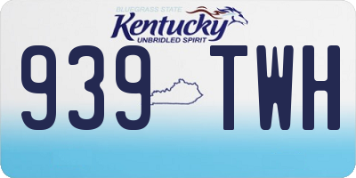 KY license plate 939TWH