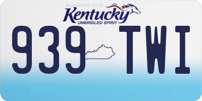 KY license plate 939TWI
