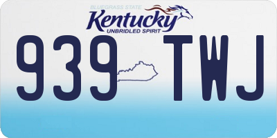 KY license plate 939TWJ