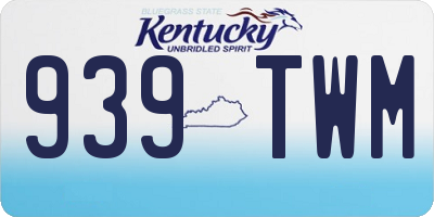 KY license plate 939TWM