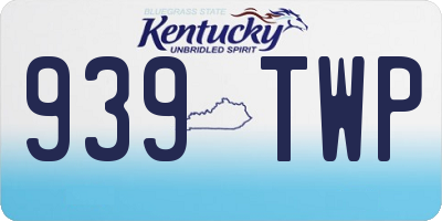 KY license plate 939TWP