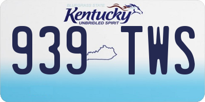 KY license plate 939TWS