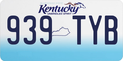 KY license plate 939TYB
