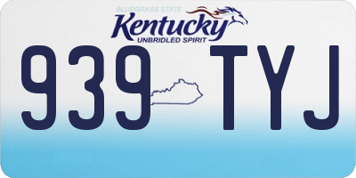 KY license plate 939TYJ