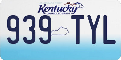 KY license plate 939TYL