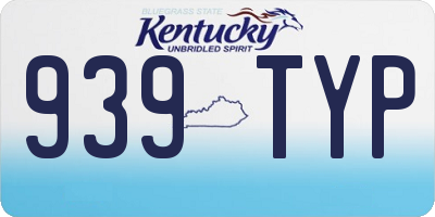 KY license plate 939TYP