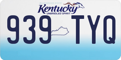 KY license plate 939TYQ
