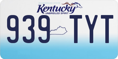 KY license plate 939TYT