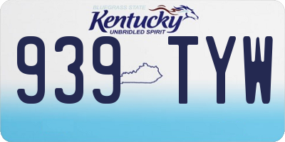 KY license plate 939TYW