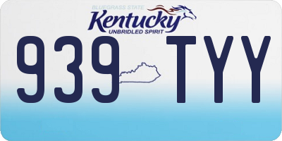 KY license plate 939TYY