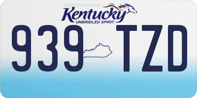 KY license plate 939TZD