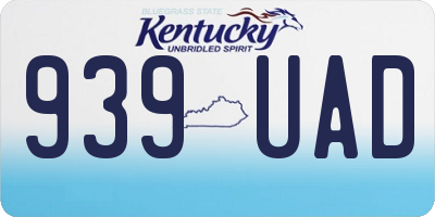 KY license plate 939UAD