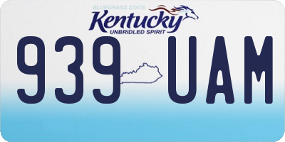 KY license plate 939UAM
