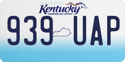 KY license plate 939UAP