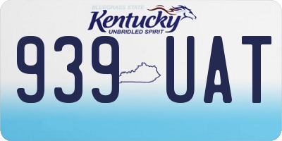 KY license plate 939UAT