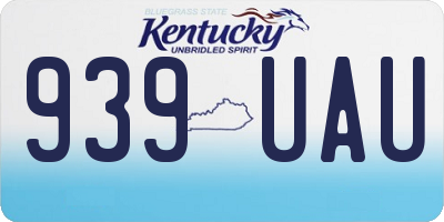 KY license plate 939UAU