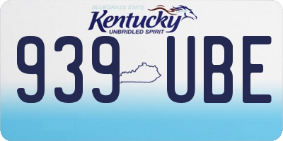 KY license plate 939UBE