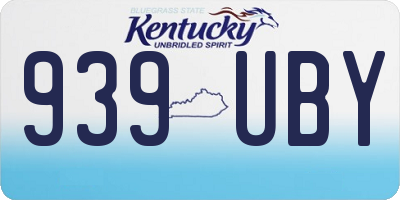 KY license plate 939UBY