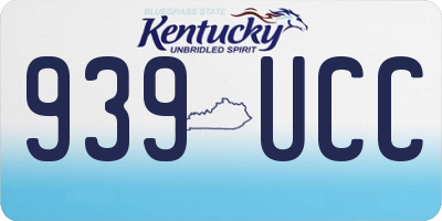 KY license plate 939UCC