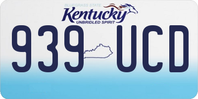 KY license plate 939UCD