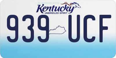 KY license plate 939UCF