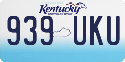 KY license plate 939UKU