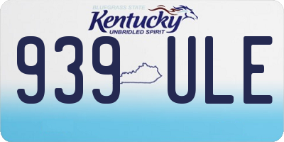 KY license plate 939ULE