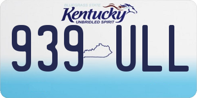 KY license plate 939ULL