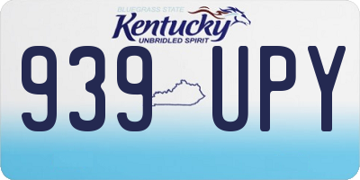 KY license plate 939UPY