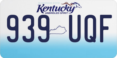 KY license plate 939UQF