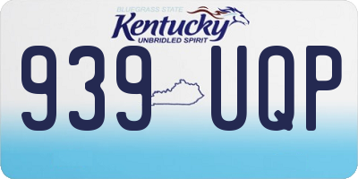 KY license plate 939UQP